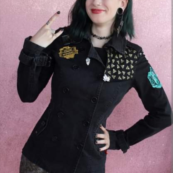 Tripp nyc Jackets & Blazers - SOLD @MARKET! Harry Potter Syltherin themed Tripp NYC custom upcycled piece